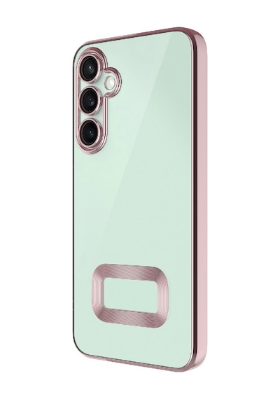 Galaxy Uyumlu A26 Kılıf Kamera Korumalı Logo Gösteren Hptk Omega Kapak - Rose Gold Rose Gold