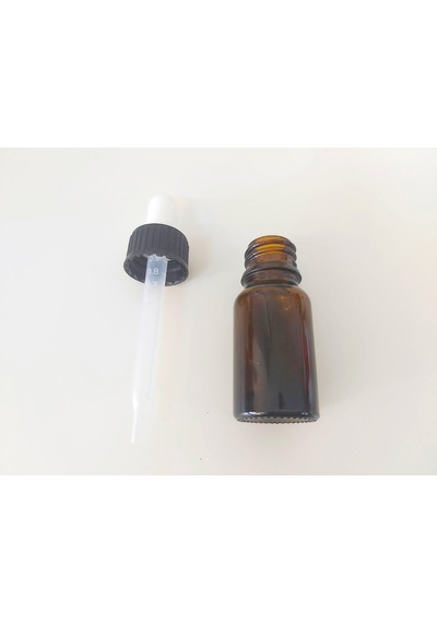 Amber Renkli Damlalıklı Cam Şişe 10 Ml 20 Adet