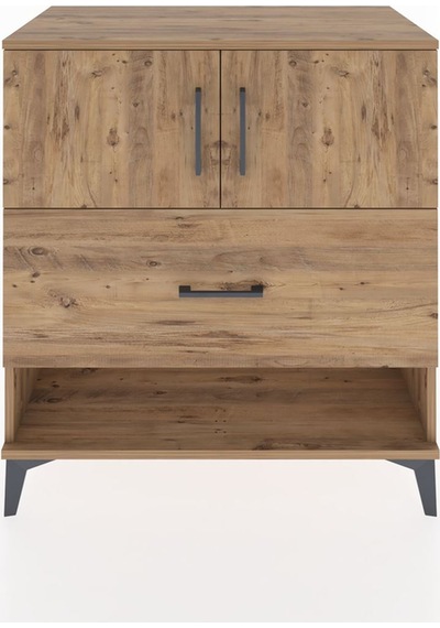 Hyperion Şifonyer Tek Raflı Tek Çekmeceli 2 Kapaklı 88x44x96 ... Çam
