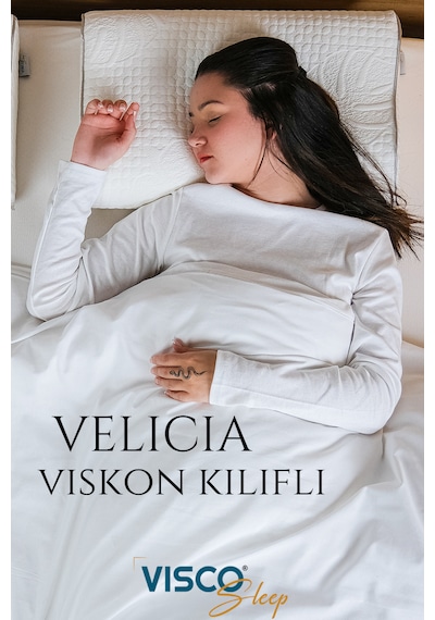 Visco Yastık Velicia Ortopedik Yastık Viskon Kılıf 55x35x12-10 Cm
