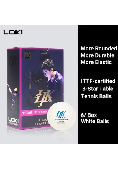 Loki Ljk İttf Onaylı 3 Yıldızlı Maç Topu