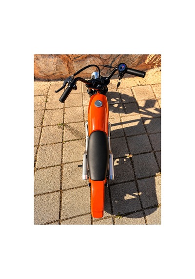 36v 180w Chopper Akülü Motor Elden Gazlı Dumanlı Şişme Lastikli Lityum Pilli Turuncu