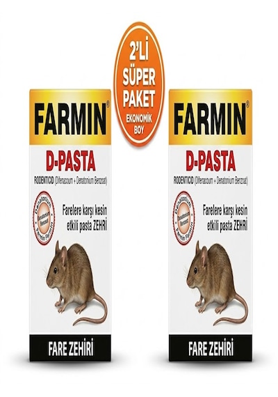 Fare Zehiri 90 Gr Pasta 2'li Set - Ev, Depo, Çiftlik Uyumlu