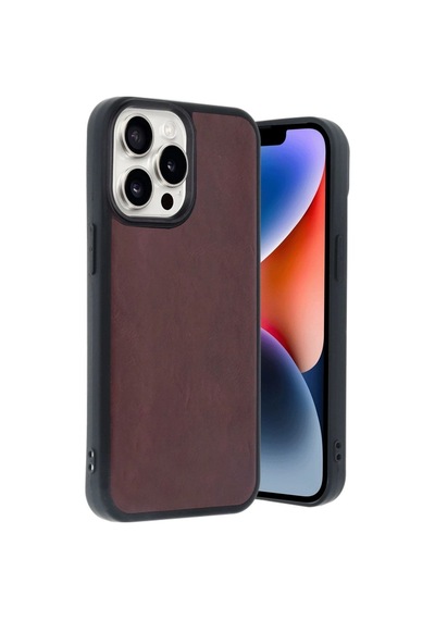 Apple, Uyumlu iPhone 14 Pro Max Kılıf Aras Deri Kapak - Bordo