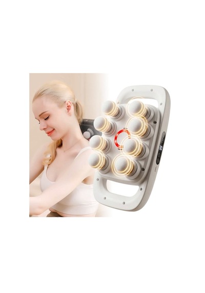 Powermaster Pm-29678 Multi-foksiyonel 8 Başlıklı Profesyonel  Ve Derin Doku Masaj Aleti Beyaz
