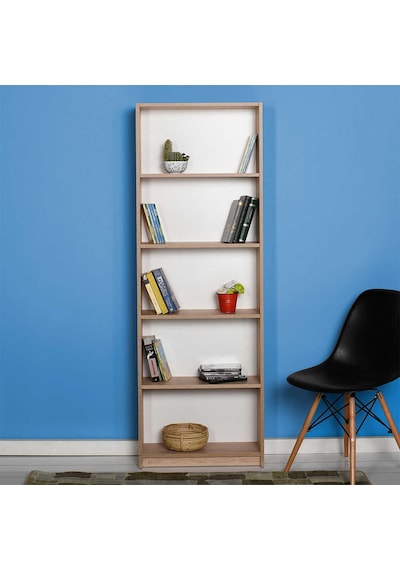 Adoremobilya Modern 5 Raflı Kitaplık - Sonoma