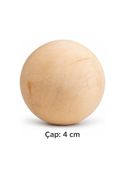 Ahşap Top - Küre 4 Cm Çap Belirtilmemiş