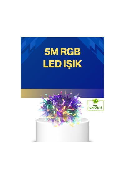 Dekoratif Peri Led 5 M 50 Ampullü Şeffaf Kablo Aydınlatma Diğer
