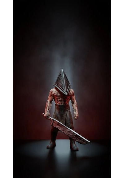 Silent Hill 2 Pyramid Head Figür Piramit Kafa Koleksiyonluk Heykel 18 Cm Dev Boy