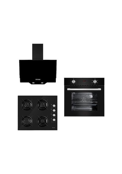 Ferre 6010 - S2140 - D003 New Italiano Siyah Ankastre Set