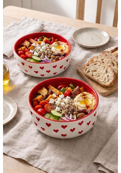 El Yapimi Seramik Salata Kasesi, Yulaf Granola Ve Kahvaltı Kasesi, Zindeliklı Beslenme Ve Diyet Kabı, Smoothie Bowl, Diğer