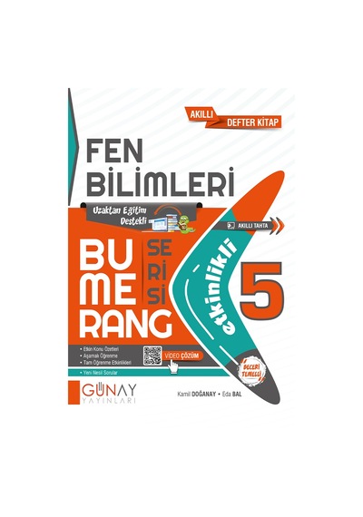Günay Yayınları 5.sınıf Bumerang Fen Bilimleri Etkinlikli Akıllı