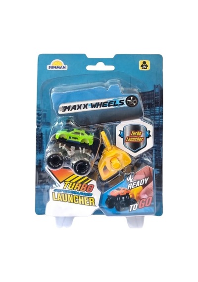 1 Adet Maxx Wheels Mini Fırlayan Araçlar Turbo Launcher Çok Renkli