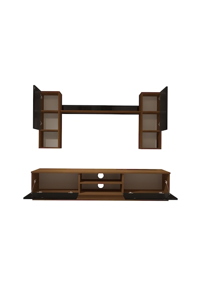 Decoraktiv Eko 5dab Mdf Dvd Tv Ünitesi Tv Sehpası Ceviz - Siyah