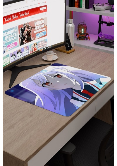 Plastic Memories Kaymaz Dikişli Kauçuk Oyuncu Mousepad V4 - 48x40 Xl Gaming Mouse Pad Fare Altlığı