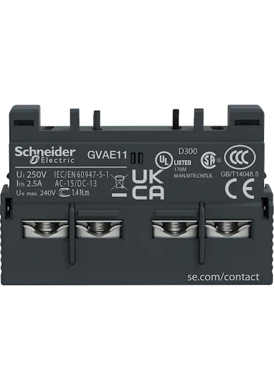 Schneider Electric Gvae1 Tesys Deca 1 Yardımcı Kontak Bloğu - 1Na + 1Nk