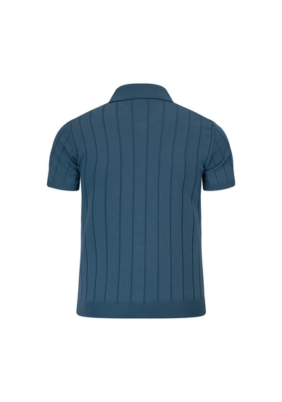 Hatemoğlu Lacivert Regular Fit Polo Yaka Düğmeli Tişört