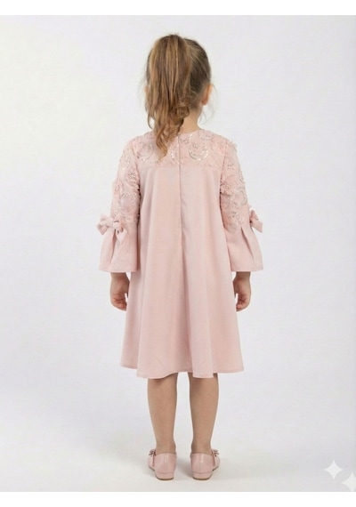 Xo Kids Kız Çocuk Elbise 4-8 Yaş 1622 Pembe
