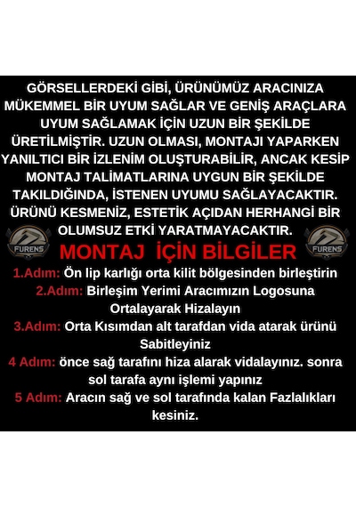 Opel Corsa B 1993-2000 Uyumlu H Lip Esnek Ön Lip 2 Parça Karlık Ön Ek Tampon Altı Dill
