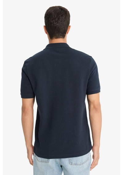 Defacto Regular Fit Polo Yaka Pike Kısa Kollu Tişört E9504ax25smnv64 Lacivert