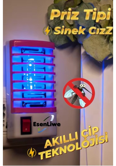 Priz Tipi Elektrikli Tabletsiz Sinek Öldürücülü Gece Lambası