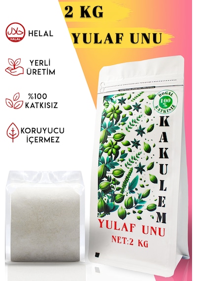 Kakulem Yerli Tohum Tam Yulaf Unu 2 Kg