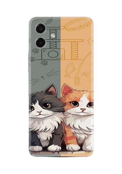 Samsung Samsung Galaxy Uyumlu A07 Sm-a075f Kılıf Boutique Baskılı Resimli İkiz Kediler Pcode -086