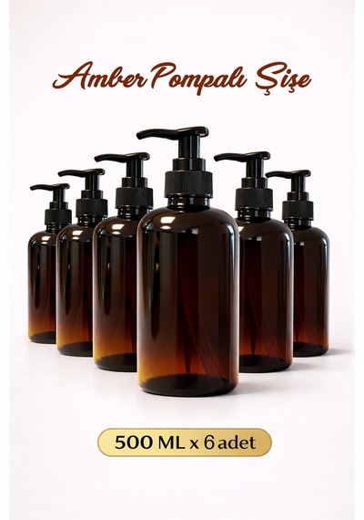 Amber Dispenser Şişe 500 Ml - 6 Adet