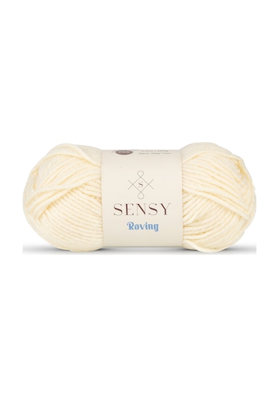 Sensy Premium Roving El Örgü Ipi Atkı Bere Ipi Kazak Panço Ip Hırka Ipi Krem