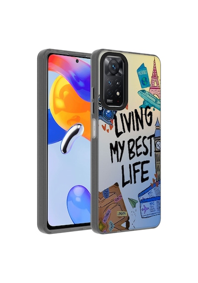 Xiaomi Redmi Note 12 Pro 4g Kılıf Vibe Desenli Kamera Yükseltili Mat Parmak İzi Tutmayan Silikon Pazarplus Seyahat