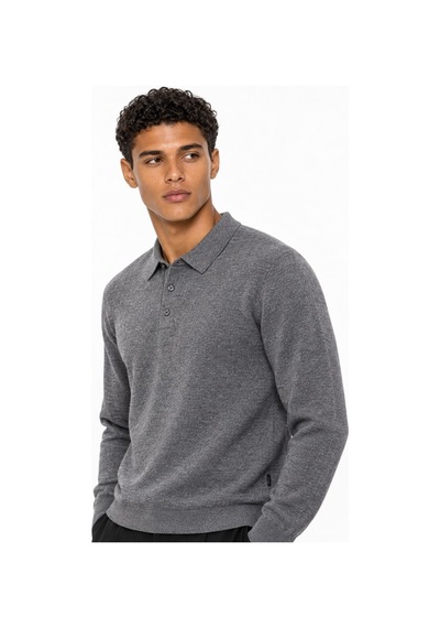 Loft Erkek Antrasit Regular Fit Polo U.kol Lf2043741 Q1.v1 Antrasit Melanj