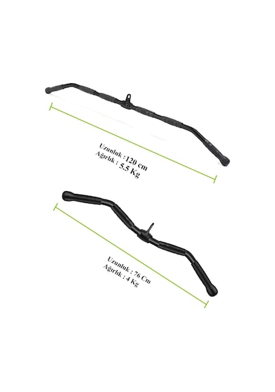8'li Fitness Aparat Seti - Lat Puldown - V Bar - Triceps Halat