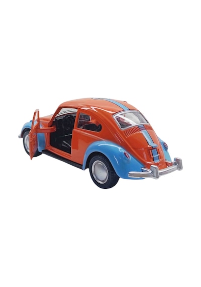 1:36 Metal Klasik Vosvos Çek Bırak Araba Kapıları Açılan Oyuncak 1967 Volkswagen Beetle - Turuncu