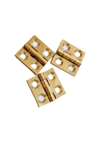 Pirinç Mini Yaprak Menteşe 30x20x18 Mm 3 Cm Mini Kapak Menteşesi / 5 Adet