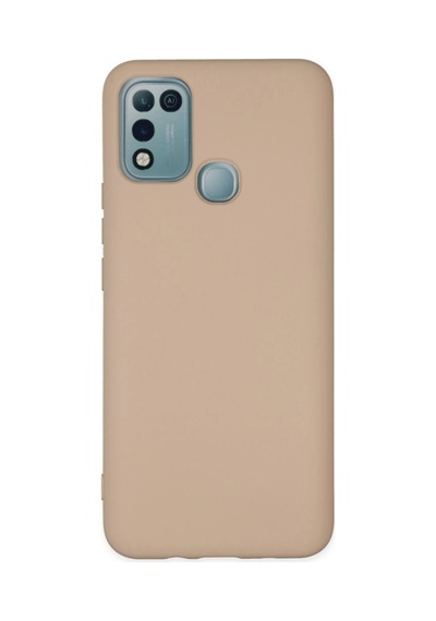 İnfinix Hot 10 Play Kılıf Nano İçi Kadife Silikon - Pudra 1