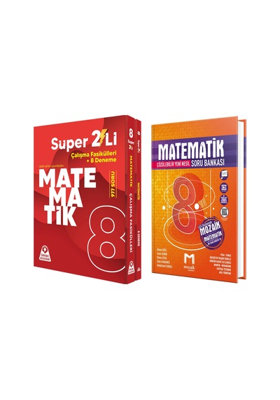 Örnek Akademi 8. Sınıf Süper İkili Matematik Seti Ve Mozaik Matematik Soru Bankası Seti 2 Kitap