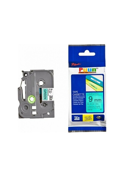 Puun Brother P-Touch TZE-721 9mm x 8m Yeşil Üzerine Siyah Uyumlu