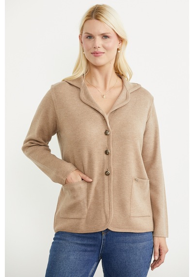 Sementa Oversize Cepli Triko Ceket - Bej