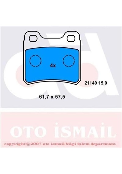 BOSCH 986460955 Fren Balatası Arka Astra F 91- Vectra A 88- Kadett E 84- Calıbra 90- / 900 II 93-98