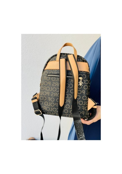 Çanta Trend Polo Of Colors Siyah Camel 9 Bölmeli Ayarlanabilir Omuz Askılı Sırt Çantası Siyah - Camel