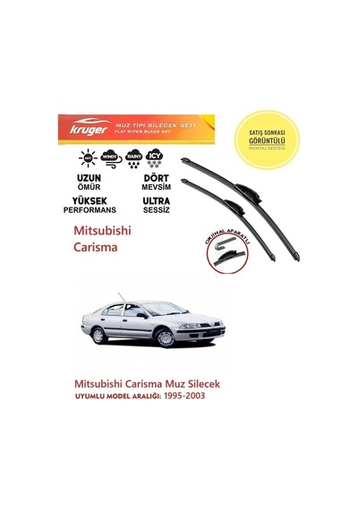 Mitsubishi Carisma 2002 Model Muz Silecek Takımı Araca Özel . Aparat Uyumlu