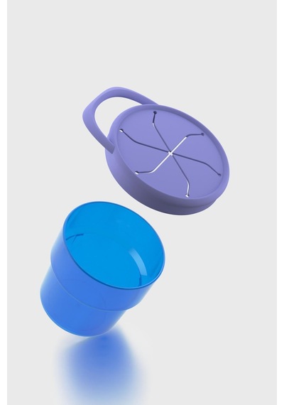 Renga Nest Kids 250 Ml Silikon Kapaklı Pp Atıştırma Kabı 222058 Turkuaz-mor