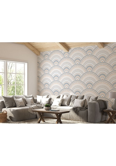 Pastel Renk Desenli Soft Duvar Kağıdı-5521 Çok Renkli