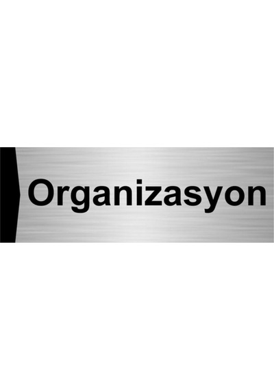Organizasyon 10x20cm Gümüş Renk Metal Yönlendirme Levhası
