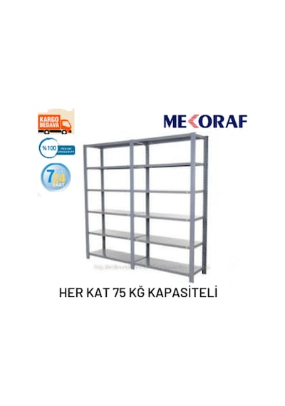 Mekoraf Mekoraf 43 X 93 2 Mt 6 Katlı 2 Ünite Raf Sistemi