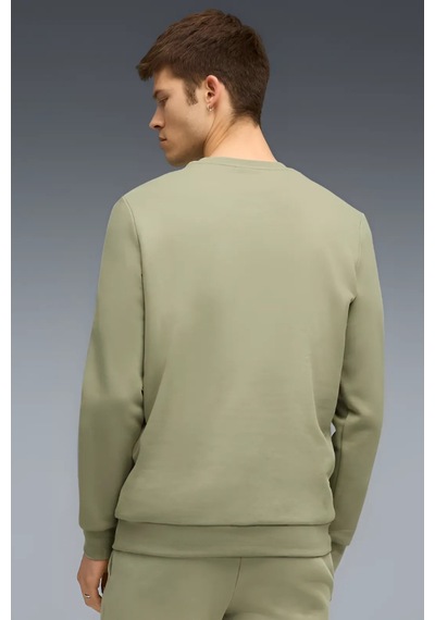 Puma Essentials Elevated Crew Siyah Erkek Sweatshirt Açık Yeşil
