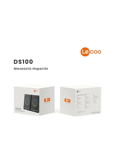 Lecoo DS100 Kablolu 1+1 6w RGB Masaüstü Gaming Bilgisayar Hoparlör PC Speaker