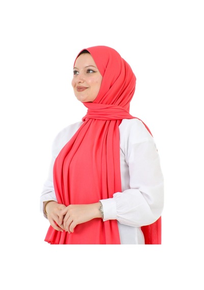 Modish Group Şal Tesettür Başörtüsü Premium Kumaş Eşarp Uzun İslami Giyim Viskon Pembe