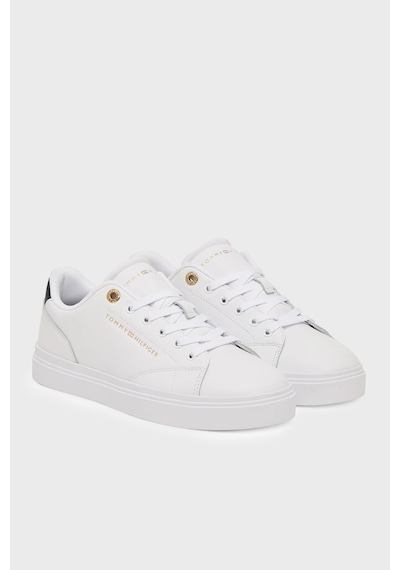 Tommy Hilfiger Deri Sneaker Ayakkabı Kadın Ayakkabı Fw0fw09105 0k6 Beyaz