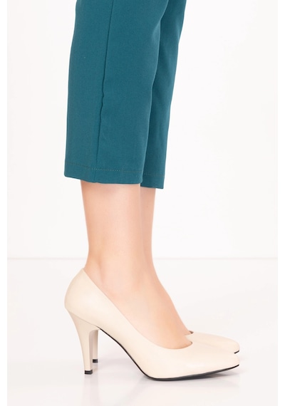 Gondol Hakiki Deri Stiletto-vdt.25 Krem